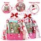 Christmas Cellophane Gift Bags 10pcs Large Holiday Gift Wrap 24x30 Inch Clear Gift Basket Wrapping Plastic (Christmas stockings,Snowman)